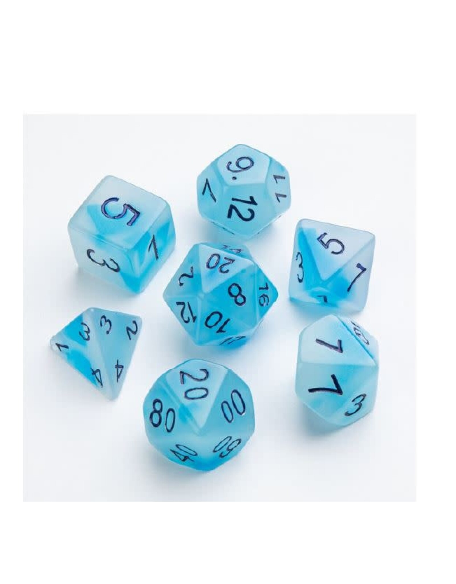 GameGenic GameGenic 7 pc Dice Set Glow Series: Icy Crumbs