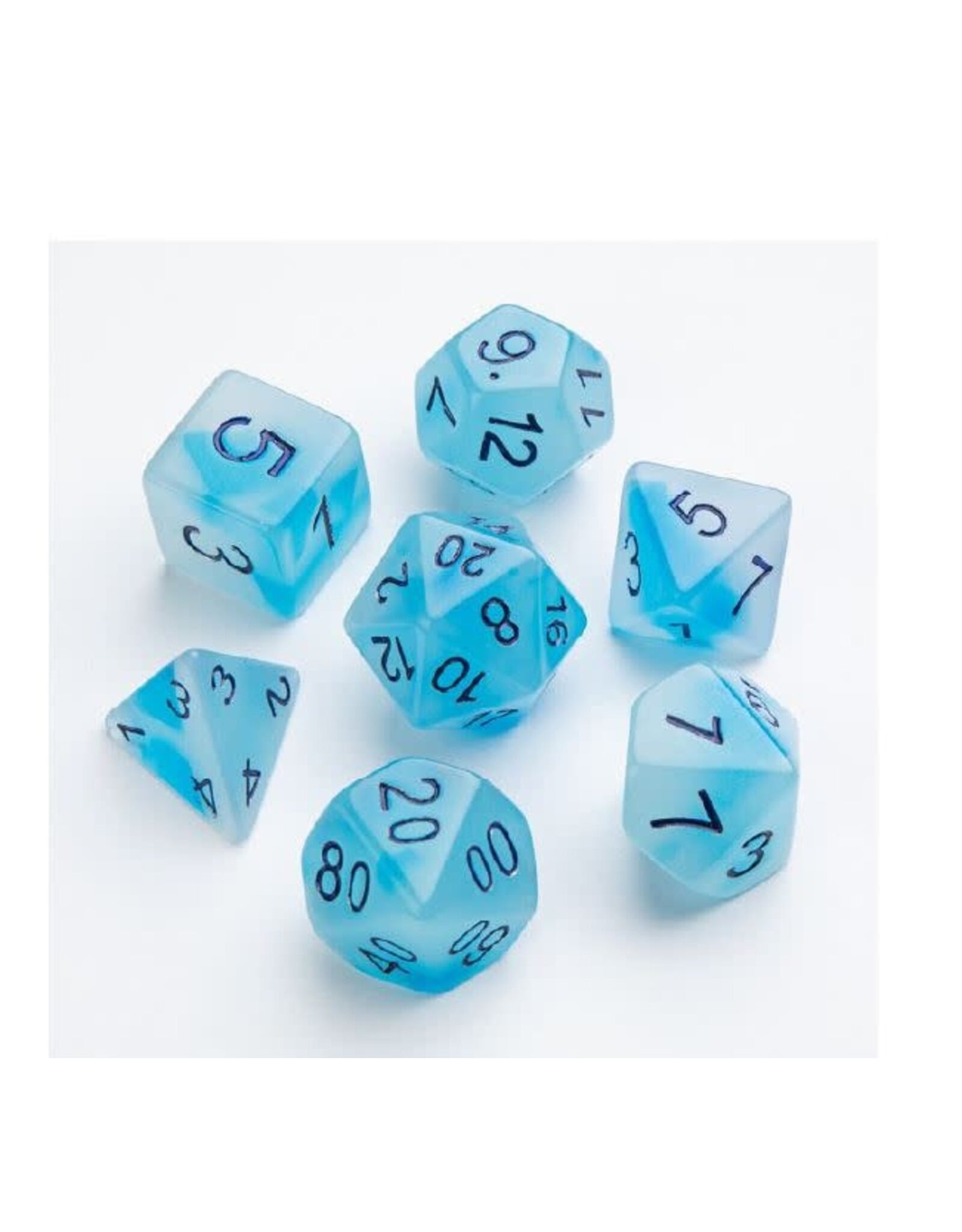 GameGenic GameGenic 7 pc Dice Set Glow Series: Icy Crumbs