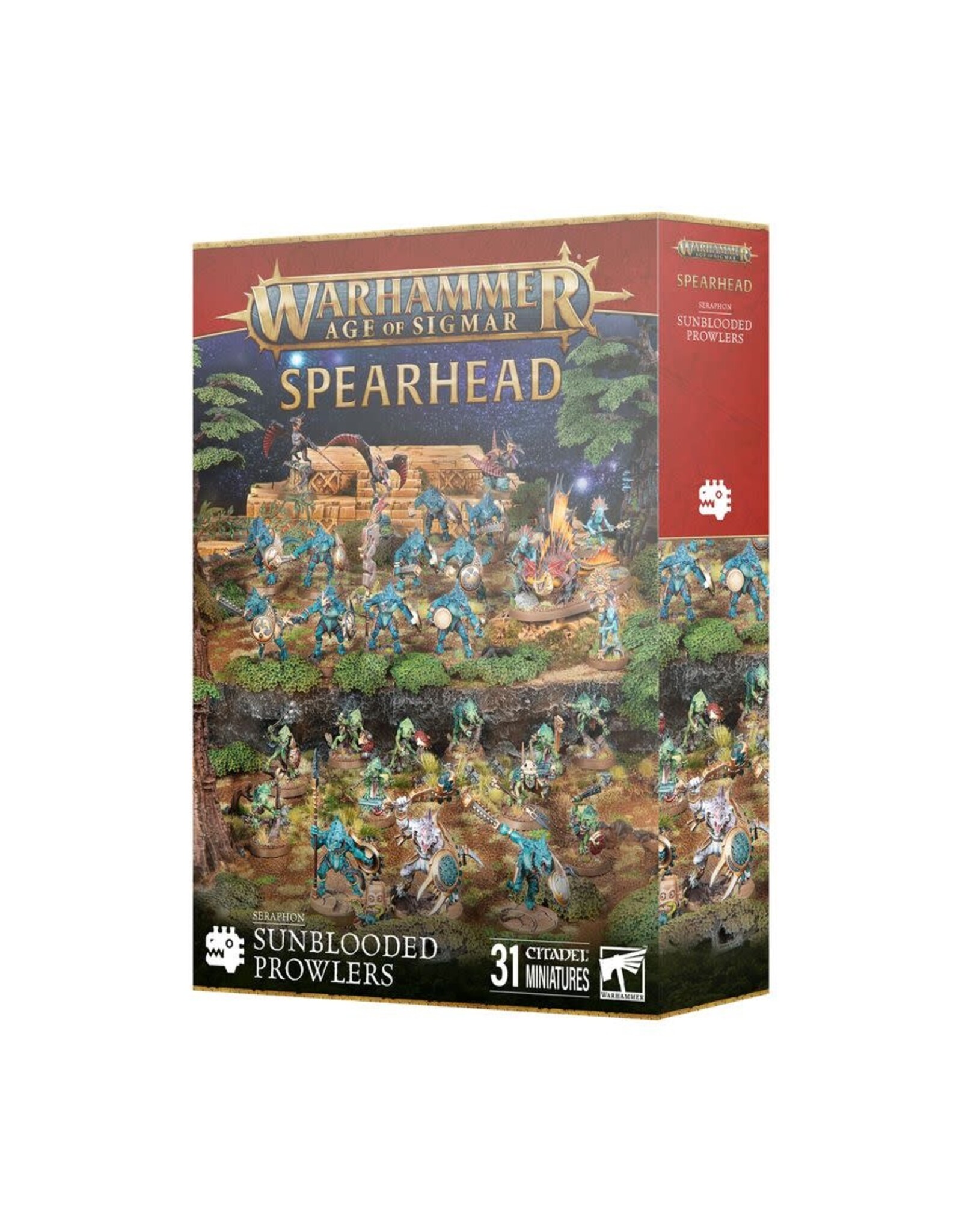 Games Workshop Warhammer Age of Sigmar - Spearhead - Seraphon Sunblooded Prowlers