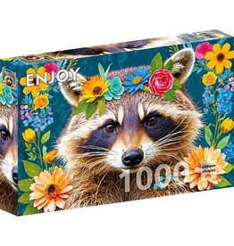 Enjoy Puzzle Enjoy Puzzle Floral Raccoon (1000PC)