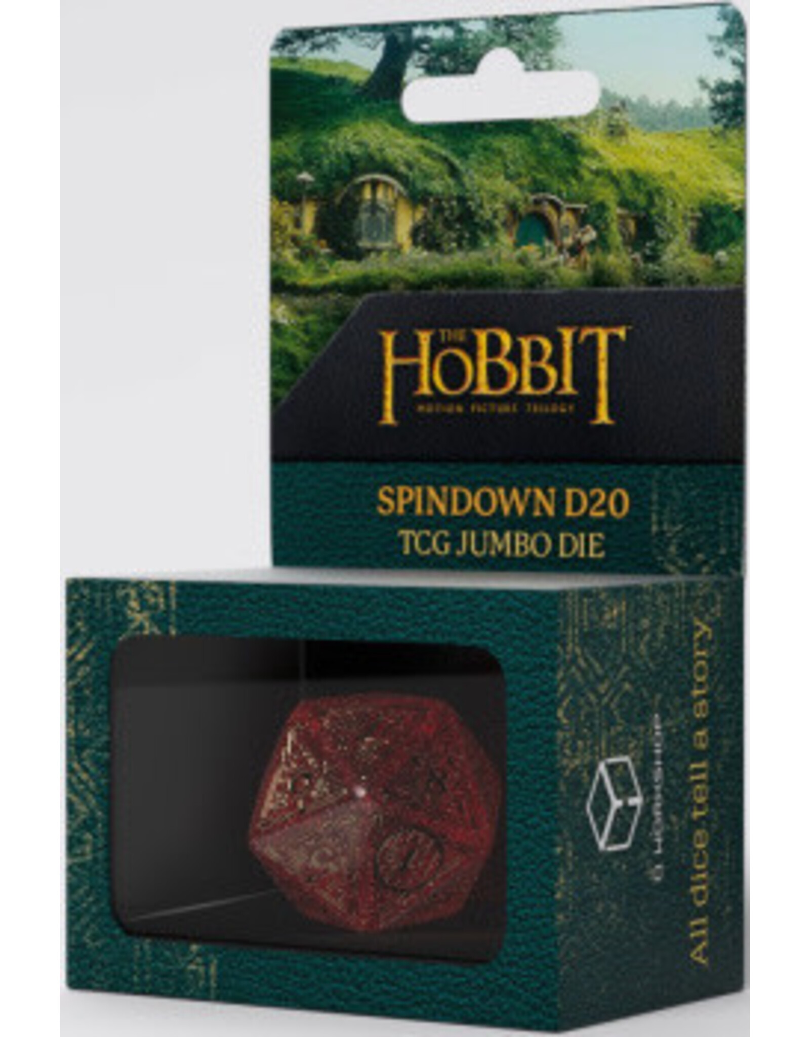 Q Workshop Hobbit TCG Jumbo D20 Spindown Die