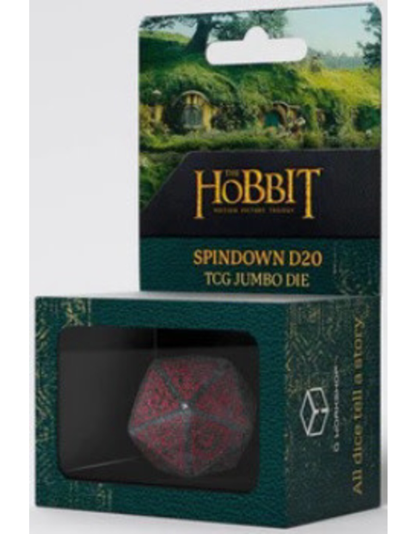 Q Workshop Hobbit TCG Jumbo D20 Spindown Die