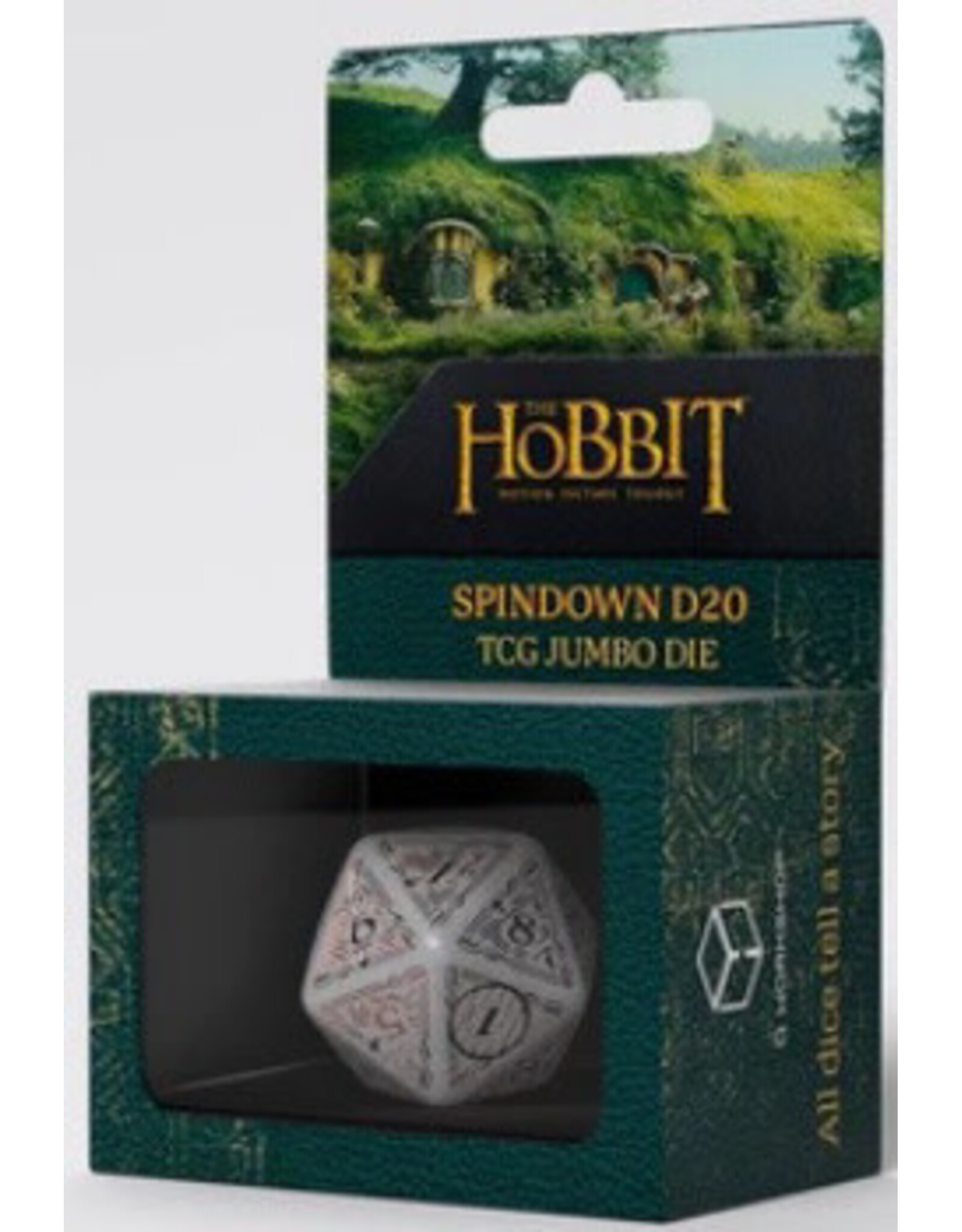 Q Workshop Hobbit TCG Jumbo D20 Spindown Die