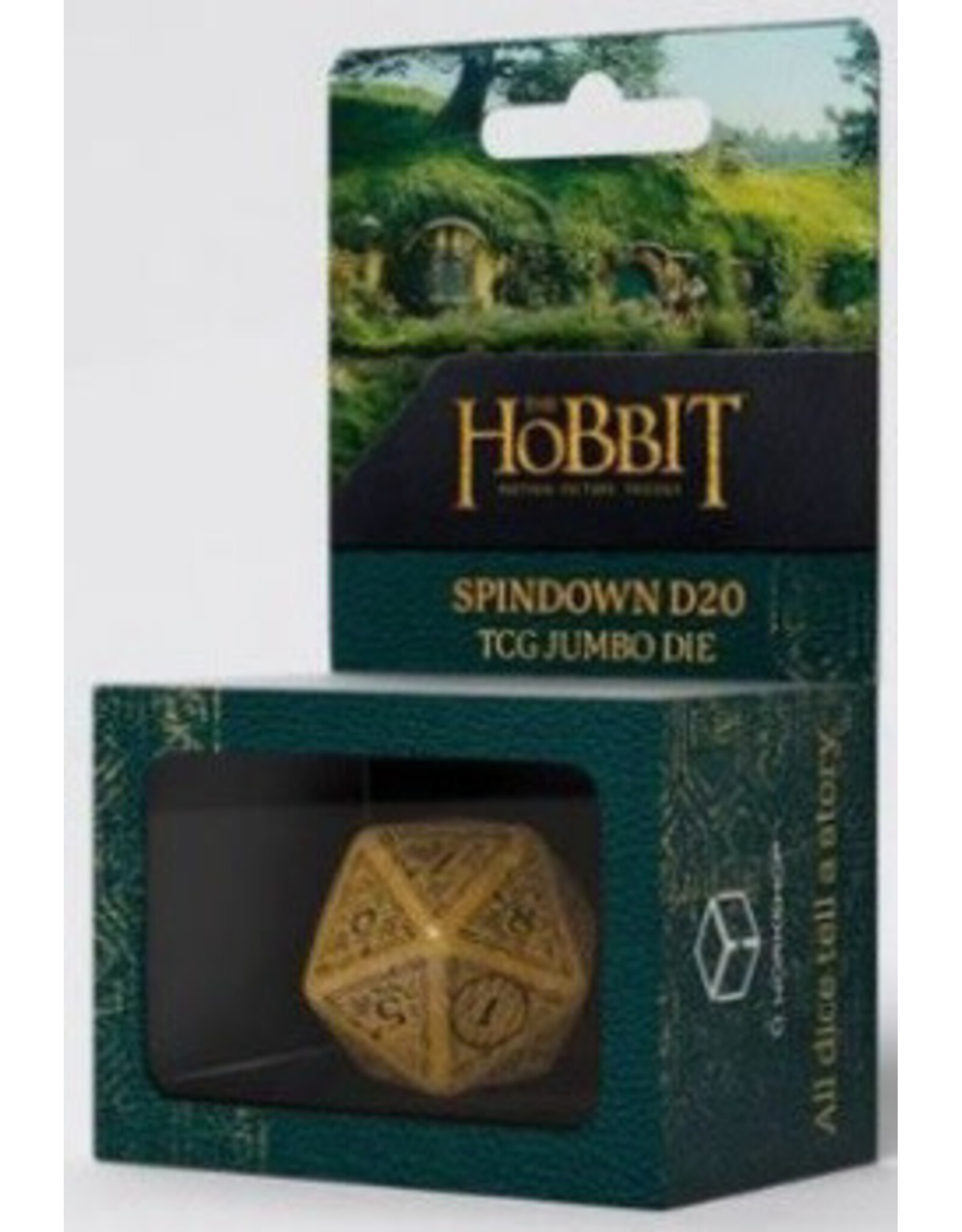 Q Workshop Hobbit TCG Jumbo D20 Spindown Die
