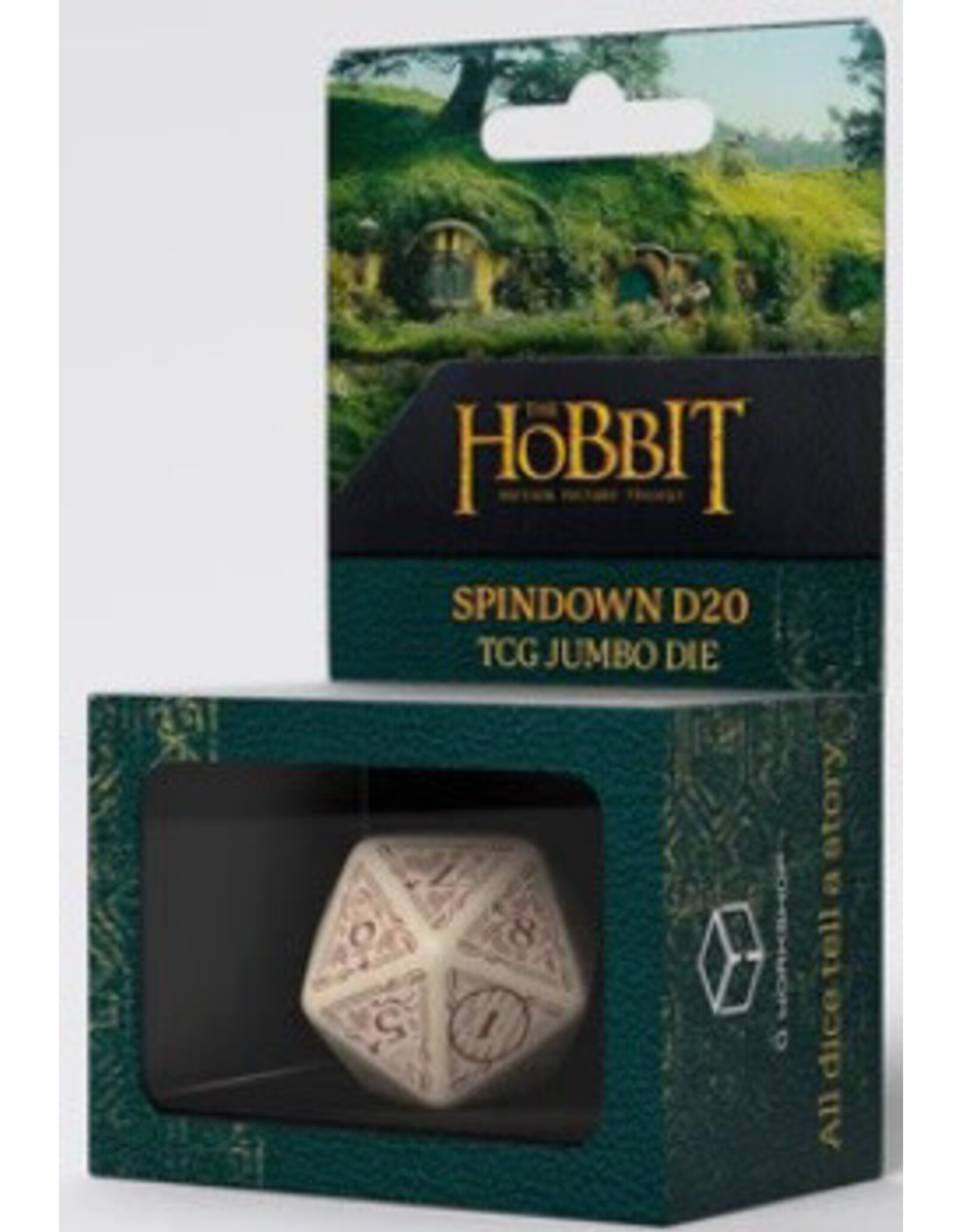 Q Workshop Hobbit TCG Jumbo D20 Spindown Die