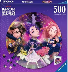 Ravensburger Kpop Demon Hunters 500 Piece Round Puzzle