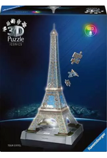 Ravensburger Iconics 3d Eiffel Tower Night Ed. 216 Piece Puzzle