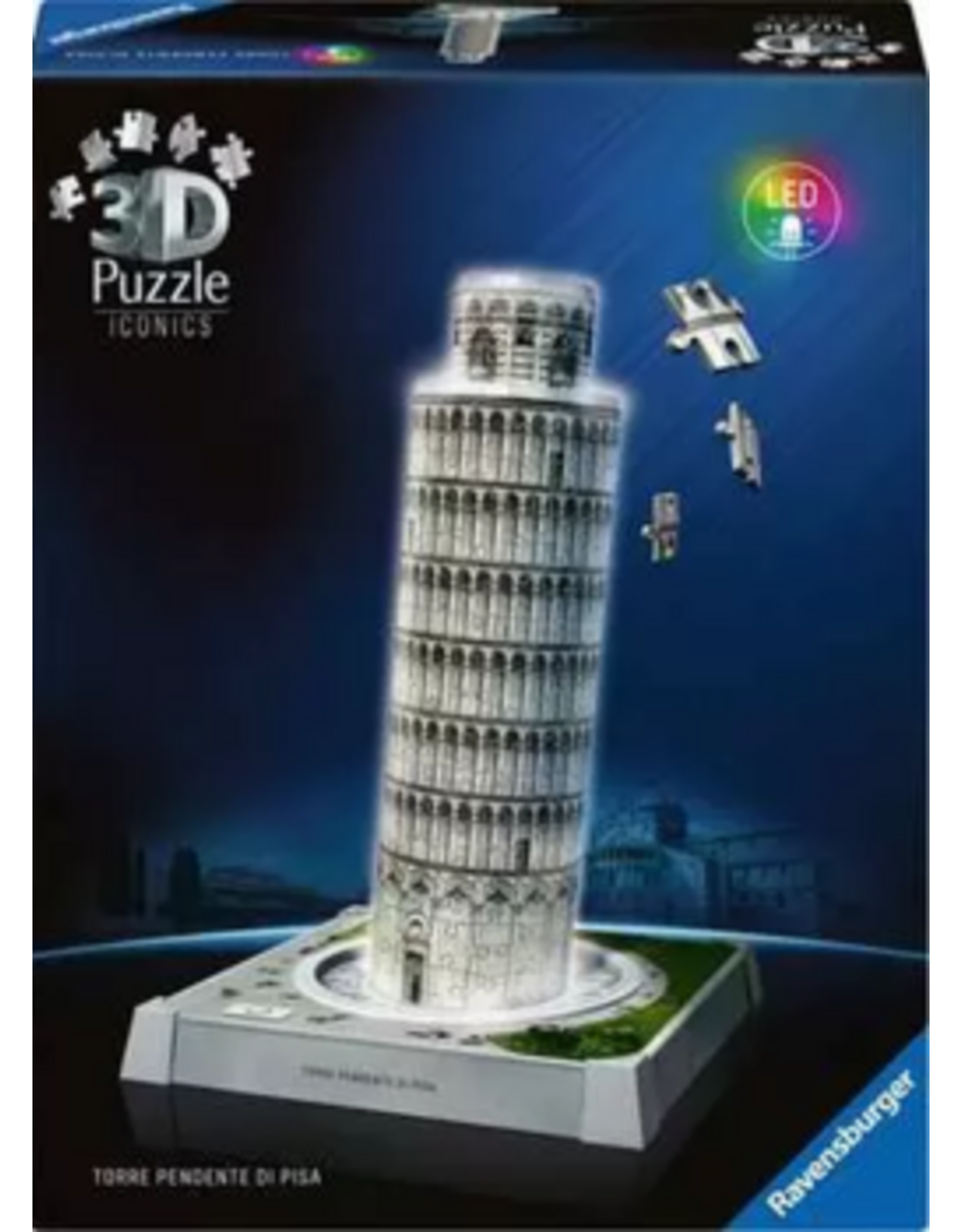 Ravensburger Iconics 3d Tower of Pisa Night Ed. 216 Piece Puzzle
