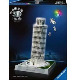 Ravensburger Iconics 3d Tower of Pisa Night Ed. 216 Piece Puzzle