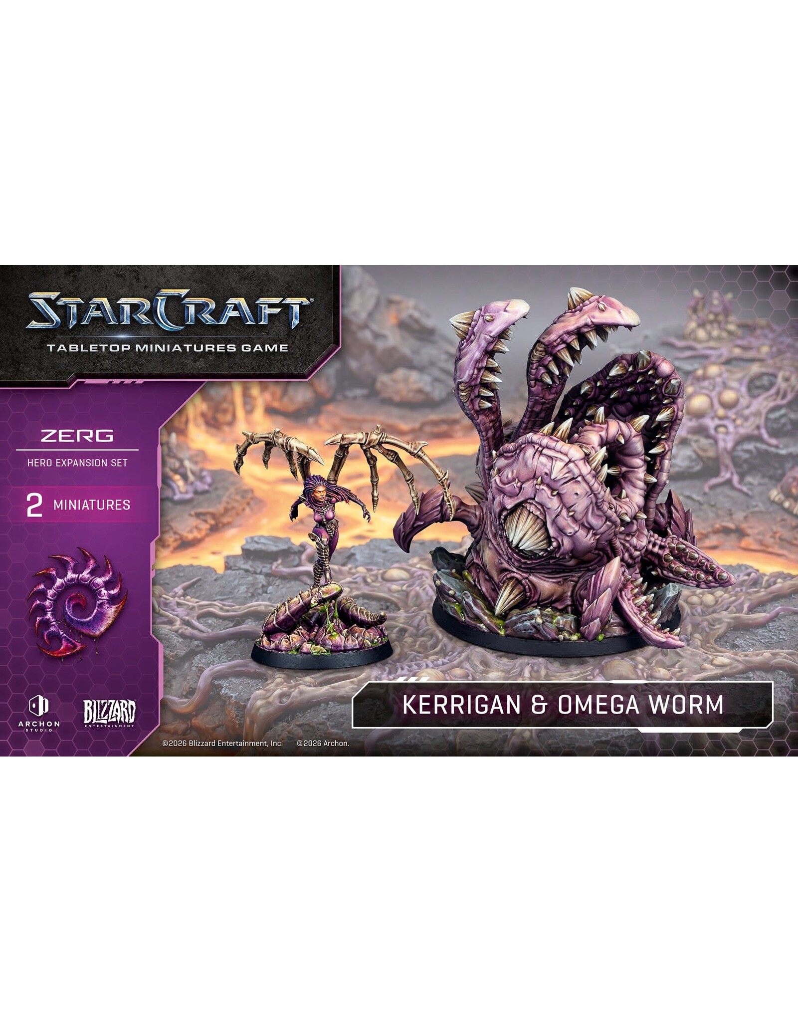 Archon Studios Starcraft: the Miniatures Game: Zerg Kerrigan and Omega Worm