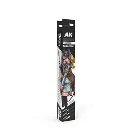 AK Interactive AK Tabletop Synthetic Brushes Set (3 Brushes)