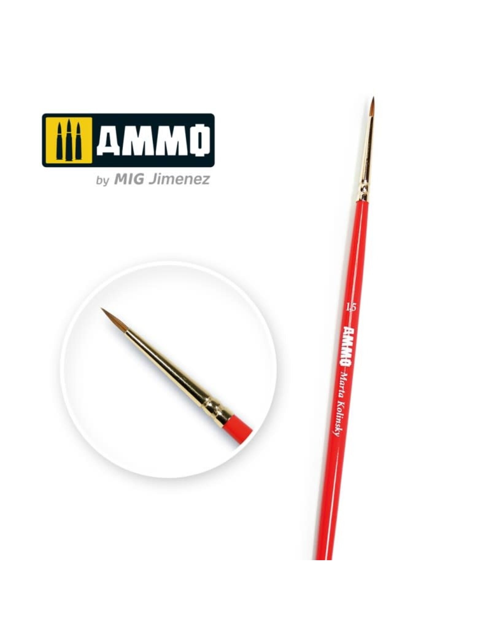 Ammo Mig Ammo Mig Marta Kolinsky 1,5 Brush - Premium Line