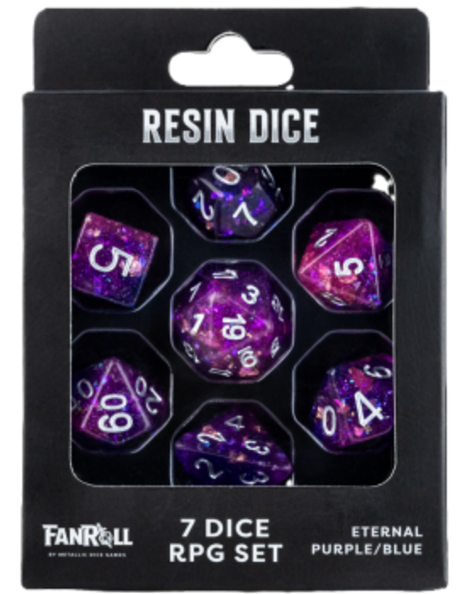 Fanroll Fanroll Resin 7 Dice Set Eternal Purple/Blue
