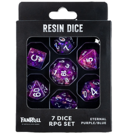Fanroll Fanroll Resin 7 Dice Set Eternal Purple/Blue