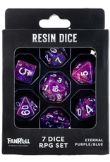 Fanroll Fanroll Resin 7 Dice Set Eternal Purple/Blue
