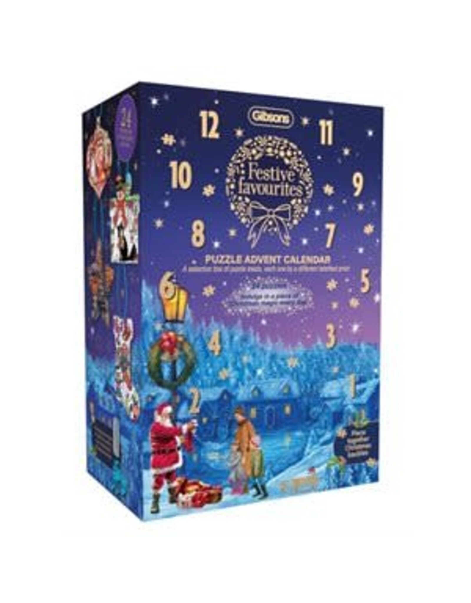 Gibsons Festive Favorites Advent Calendar (24 Puzzles)