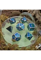 Mystery Dice Goblin Metal Dice Set - Dual Tone Green/Blue