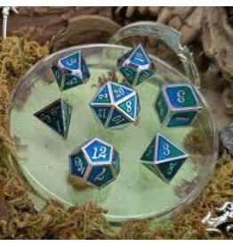 Mystery Dice Goblin Metal Dice Set - Dual Tone Green/Blue