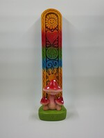 Standing Mushroom Incense Burner with Chakra Colors