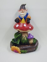 Gnome On Mushroom Back Flow Incense Burner