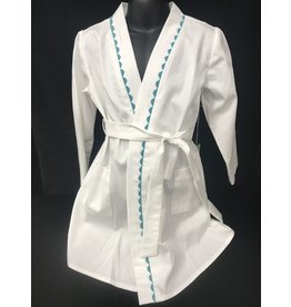 ROBE  WHITE/AQUA 3