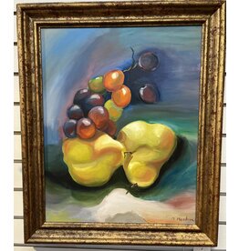 OIL PAINTING OF FRUIT IN GOLD FRAME
