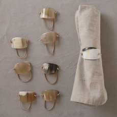 Horn & Suede Napkin Ring