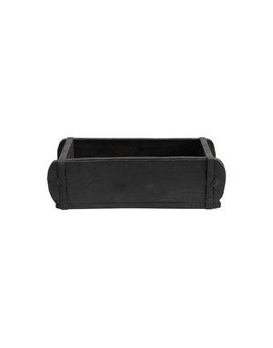 Found Wood Brick Mould, Matte Black (Each One Will Vary)