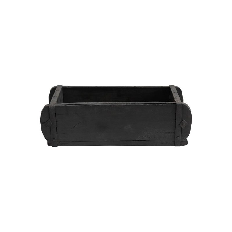 Found Wood Brick Mould, Matte Black (Each One Will Vary)