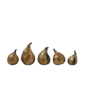 Resin Fig, Antique Gold Finish Assorted Sizes, priced individually
