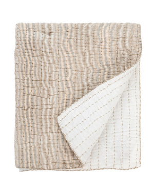 Cecily Quilted Throw, Mocha 58 x 54