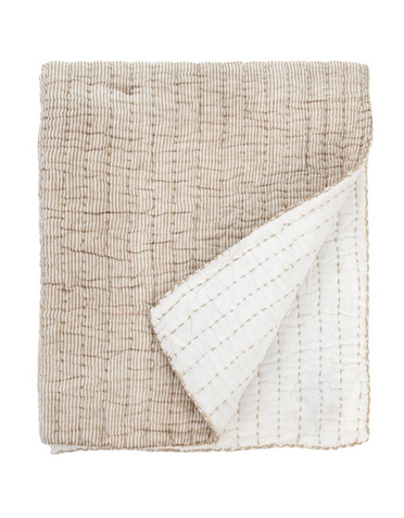 Cecily Quilted Throw, Mocha 58 x 54