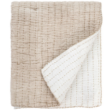 Cecily Quilted Throw, Mocha