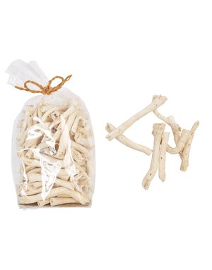 Dried Natural Cauliflower Root in Bag, Bleached (Contains Approximately 80 Pieces)