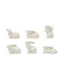 Ceramic Bunnies, White, each, 6 styles