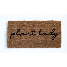 Natural Coir Doormat "Plant Lady"