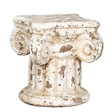 Terra-cotta Column Pedestal, Distressed Cream