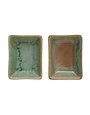 Stoneware Dish with Opal Reactive Glaze, 2 Colors (Each One Will Vary)