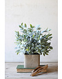 Artificial Sage Bush in a Square Pot
