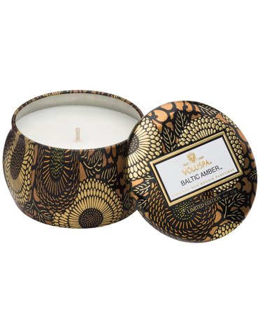 Voluspa  Baltic Amber Mini Tin Candle,4 oz.,