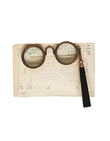 Brass & Resin Spectacle Magnifying Glass, 6.5"