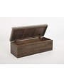 Advika Storage Ottoman Bench, Ankara Carved, Grey Linen, 47 X 18 X 17, Furniture Available for Local Delivery or Pick Up