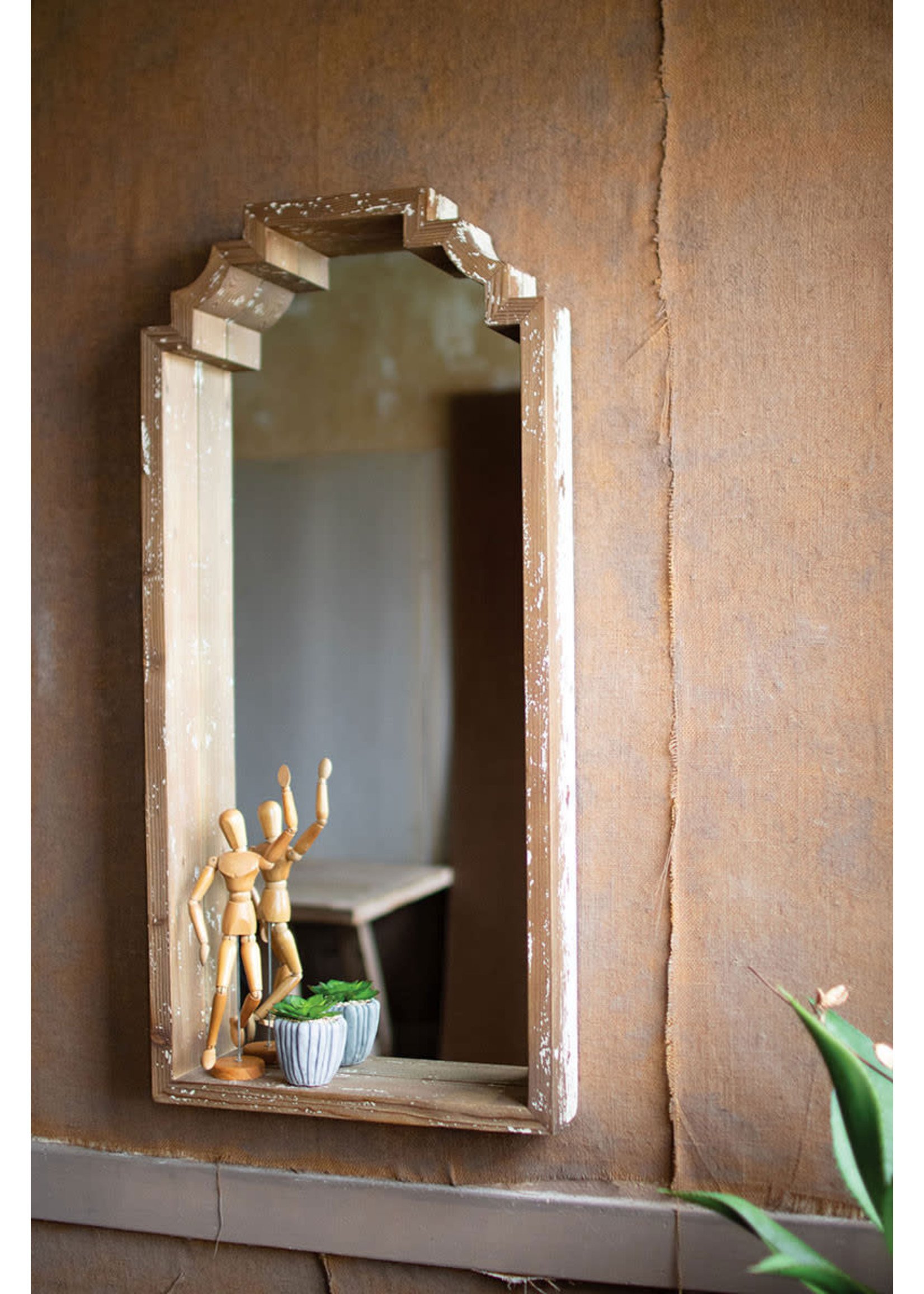 Tall Recycled Wood Mirror