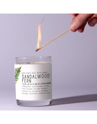 Just Bee Sandalwood Fern Candle - 7 oz