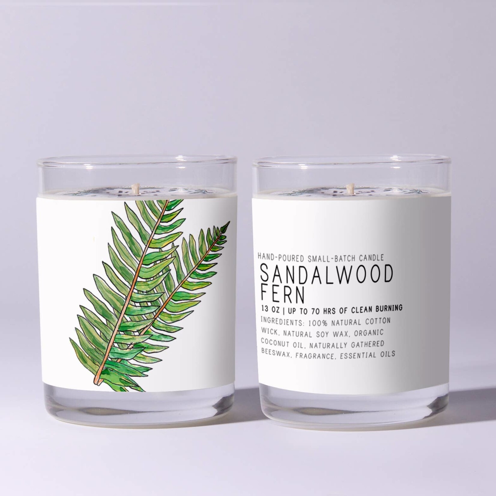 Just Bee Sandalwood Fern Candle, 7 oz.