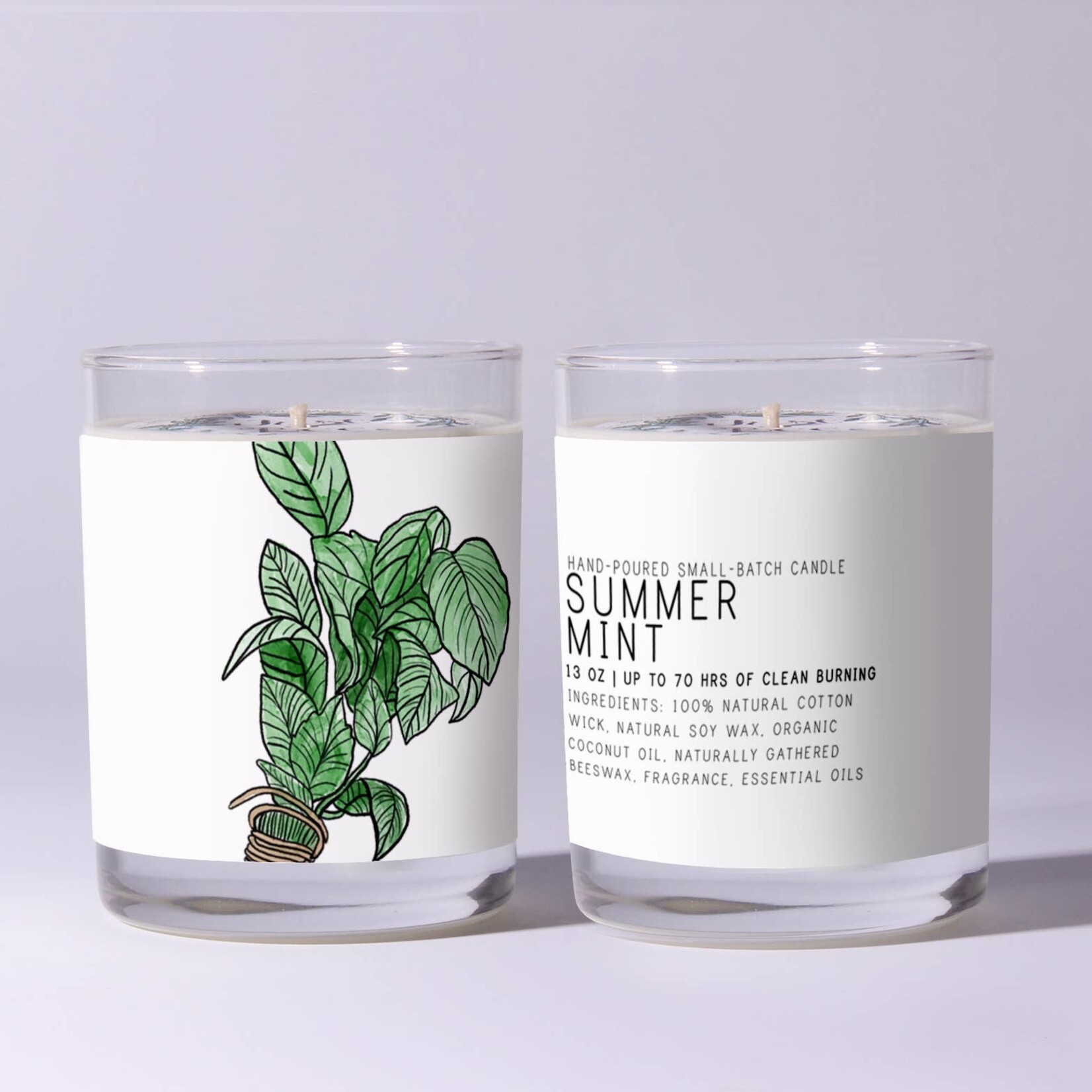 Just Bee Summer Mint Candle, 7 oz.