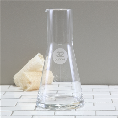 Glass Flask, 32 oz, Clear