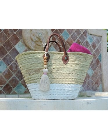 Two Tone Straw Bag