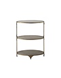 Oval Metal 3-Tier Shelf, Antique Gold, 24 x 14 x 31 Furniture Available for Local Delivery or Pick Up