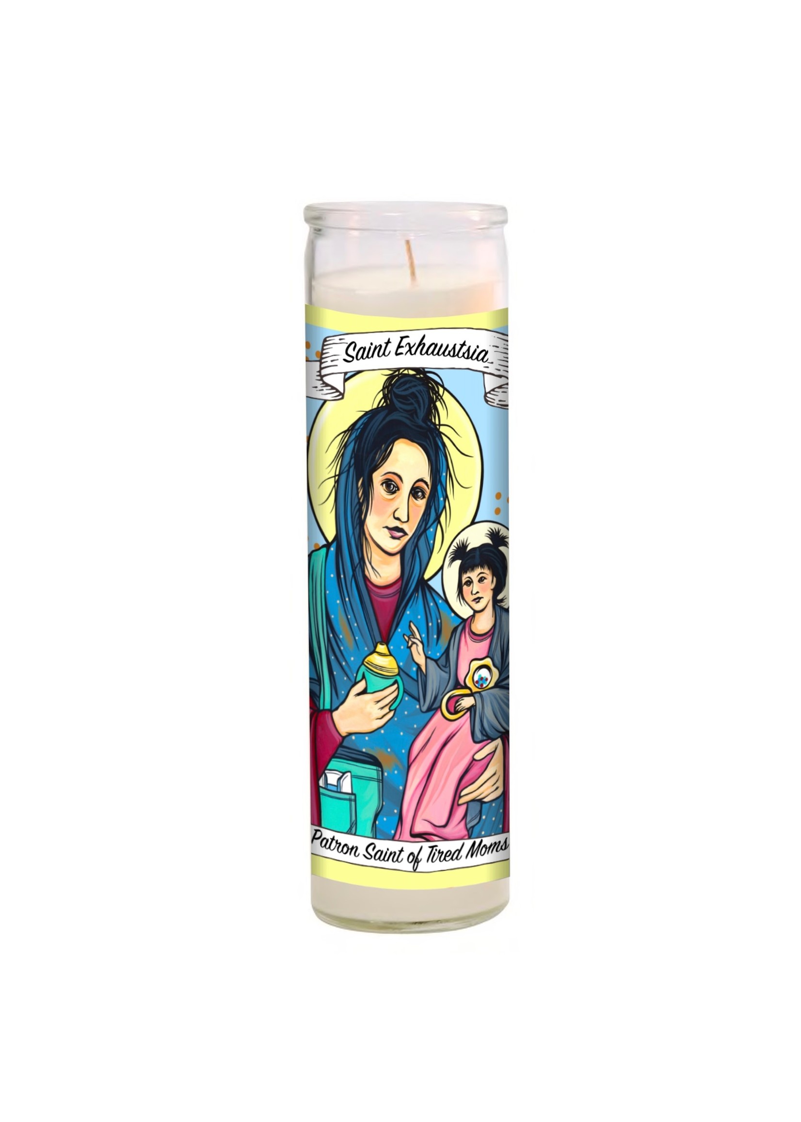 Saint Exhaustia Candle